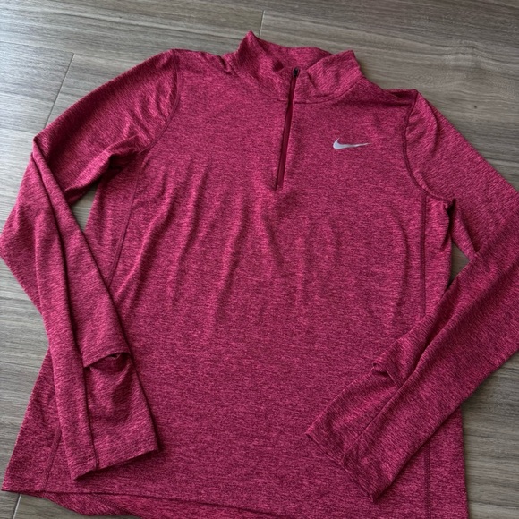 NWOT Nike Running Red Long Sleeve Half Zip Jacket Size Small - Picture 4 of 7